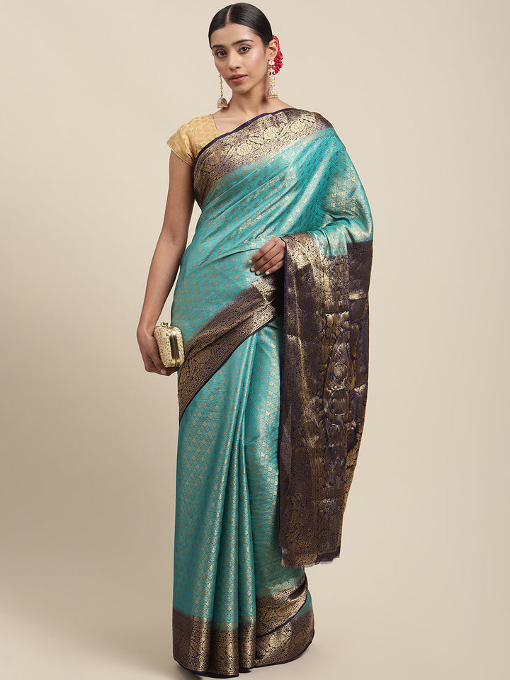 Brocade Zari Border Art Handloom Woven Saree