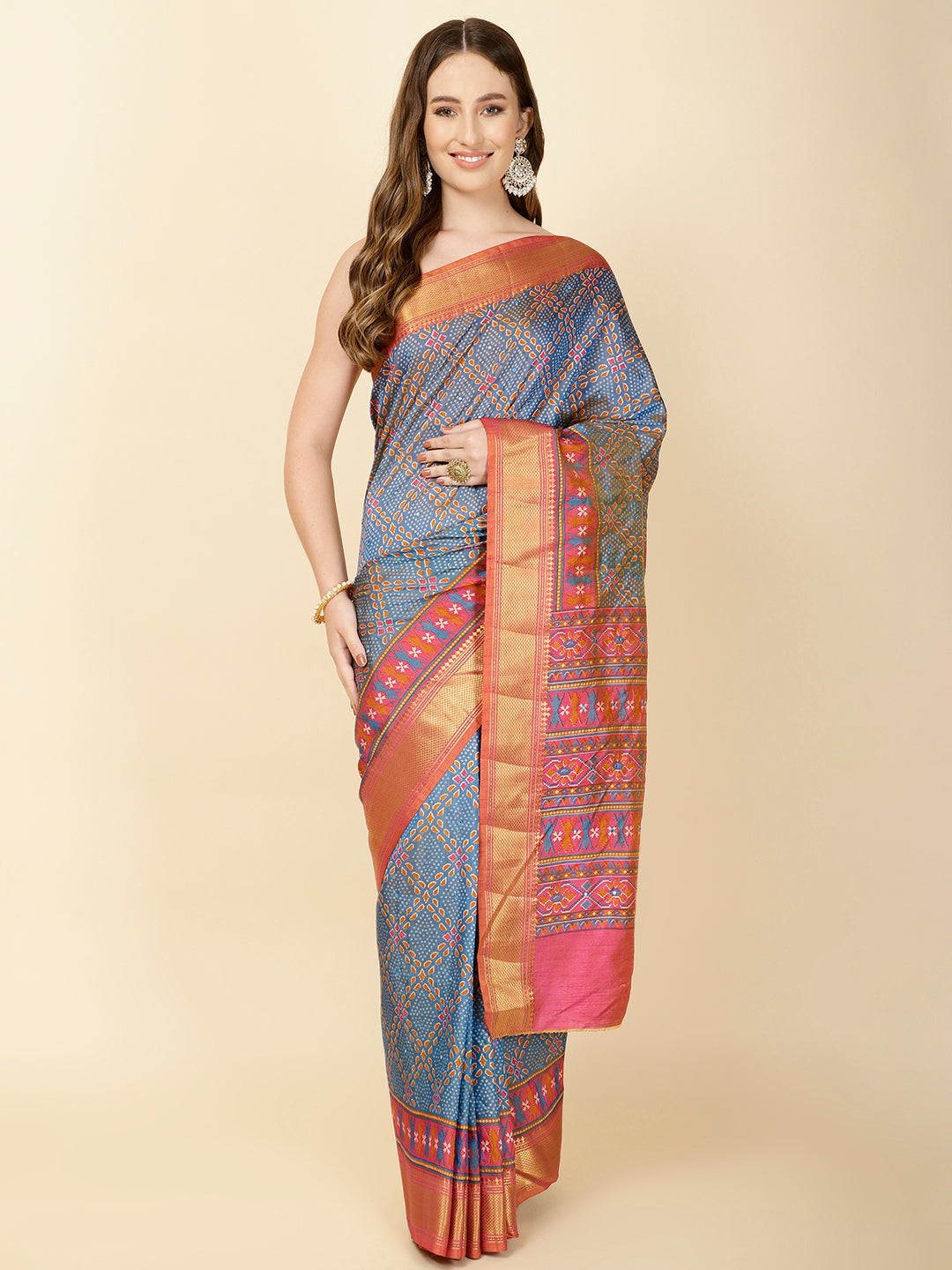 Patola Print Handloom Saree