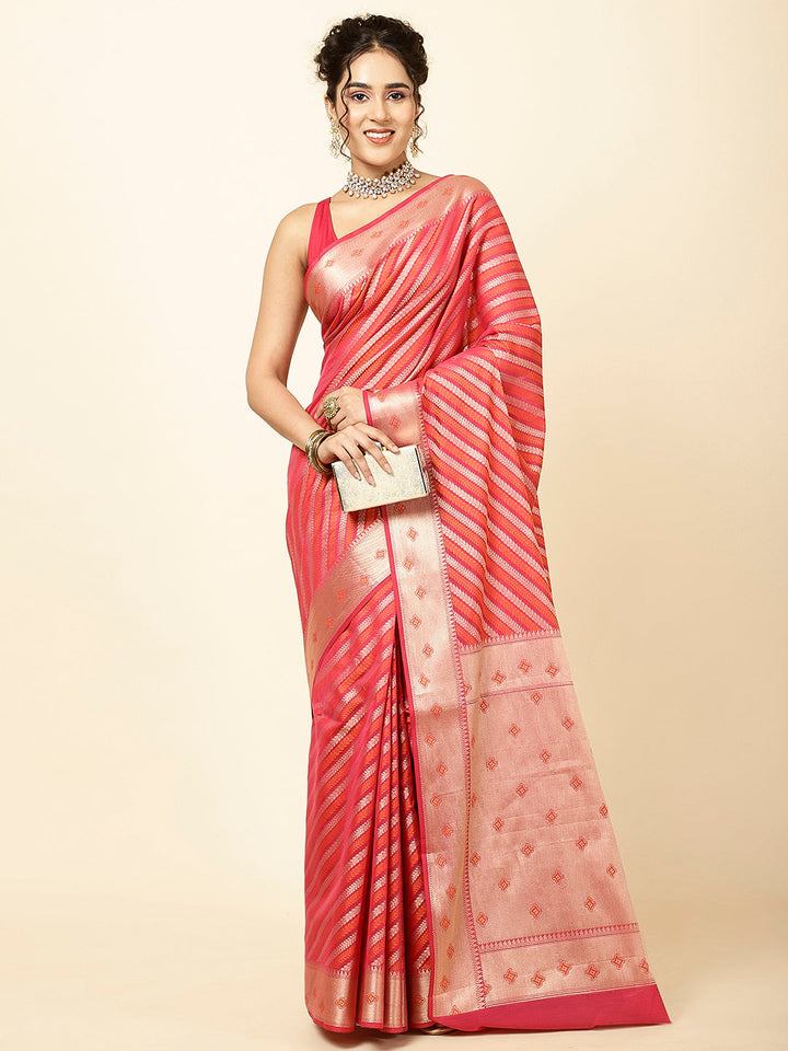 Zari Jaal Woven Cotton Saree