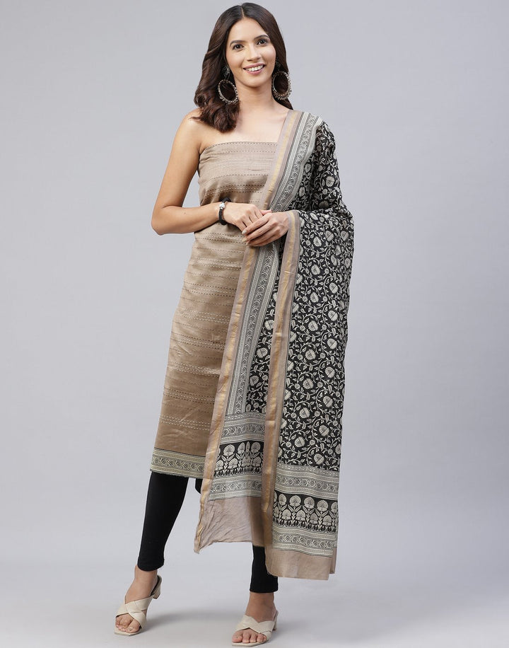 Printed Chanderi Suit Piece