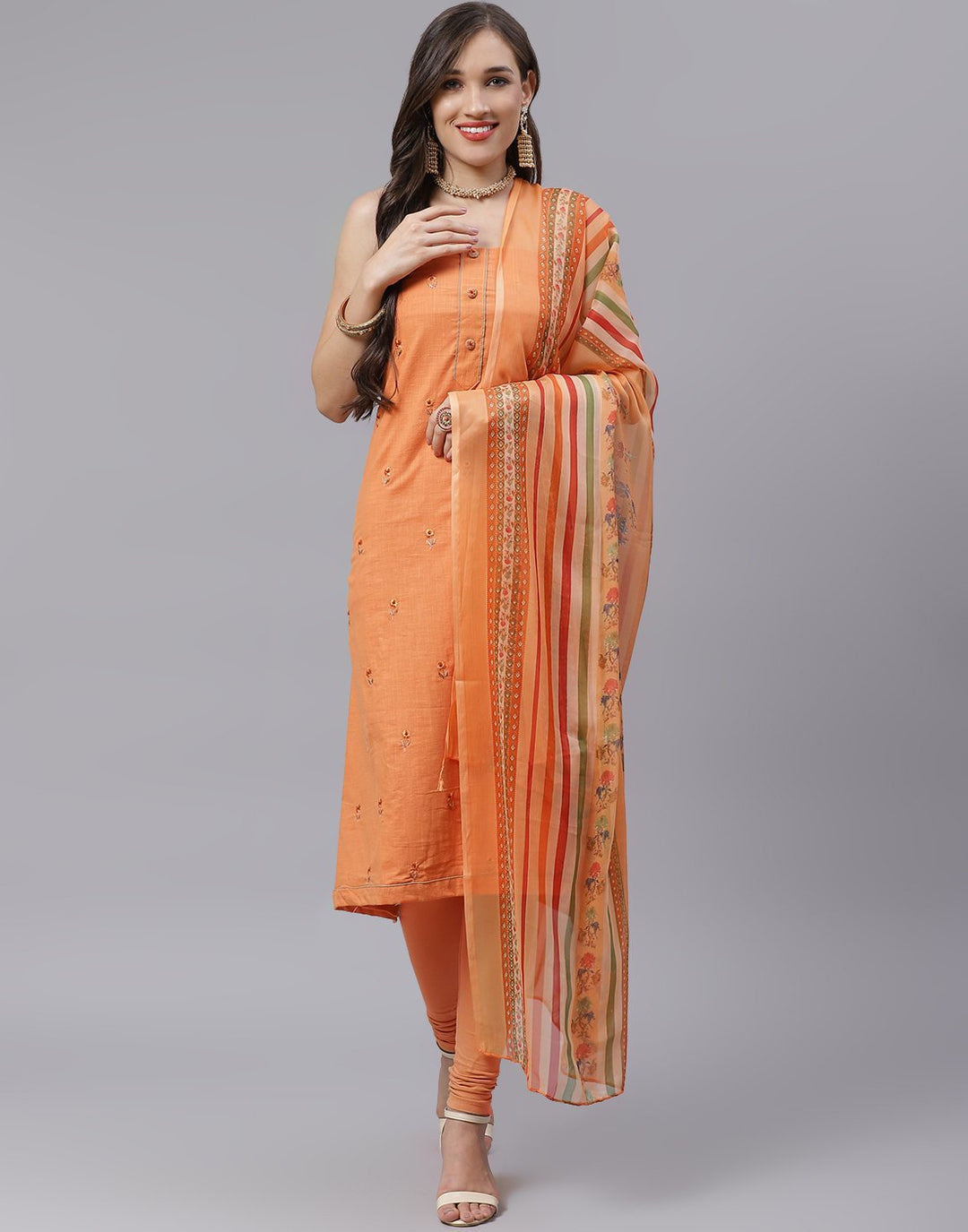Cotton Embroidered Suit Piece