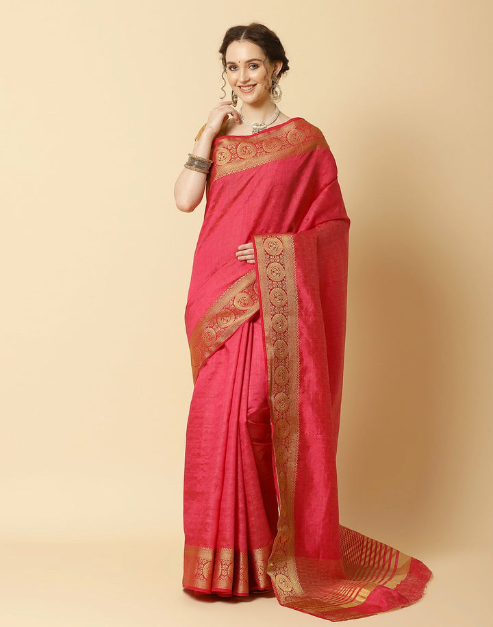 Woven Art Handloom Zari Border Saree