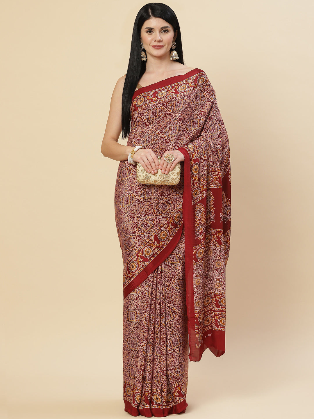 Digital Printed Crepe Saree