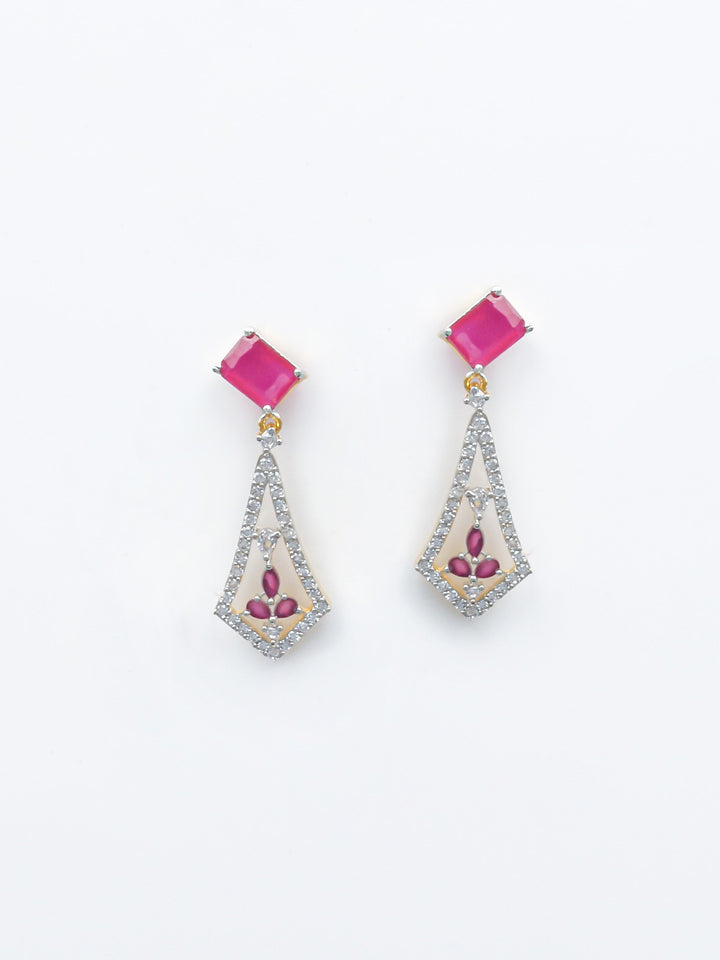 White Stones Drop &amp; Danglers Earrings