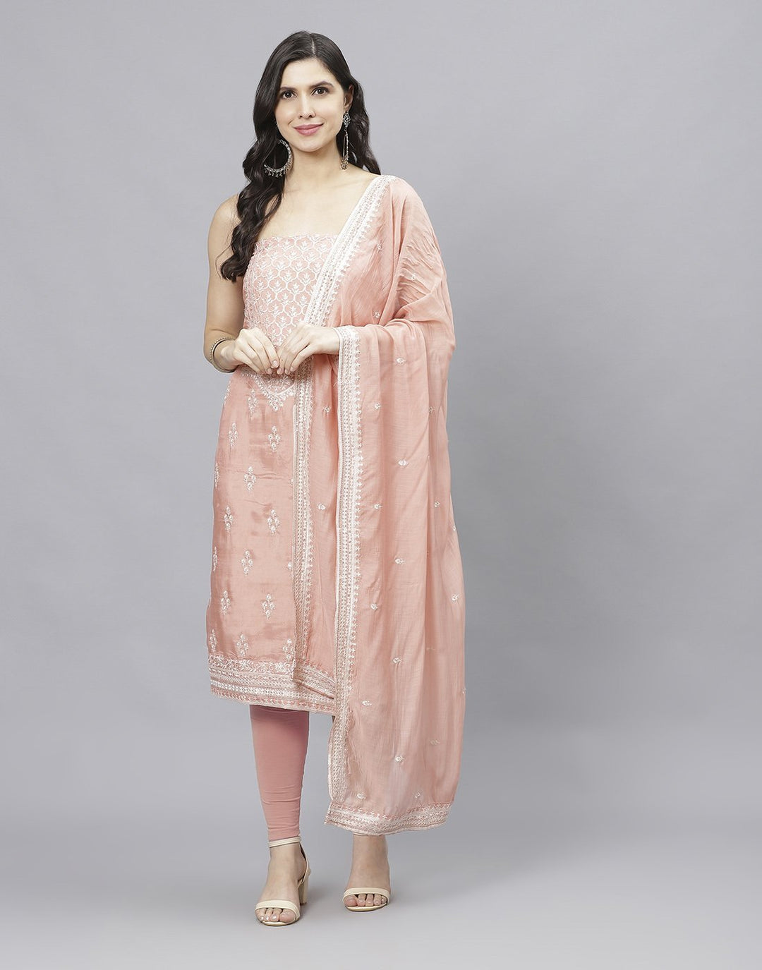 Chanderi Embroidered Suit piece