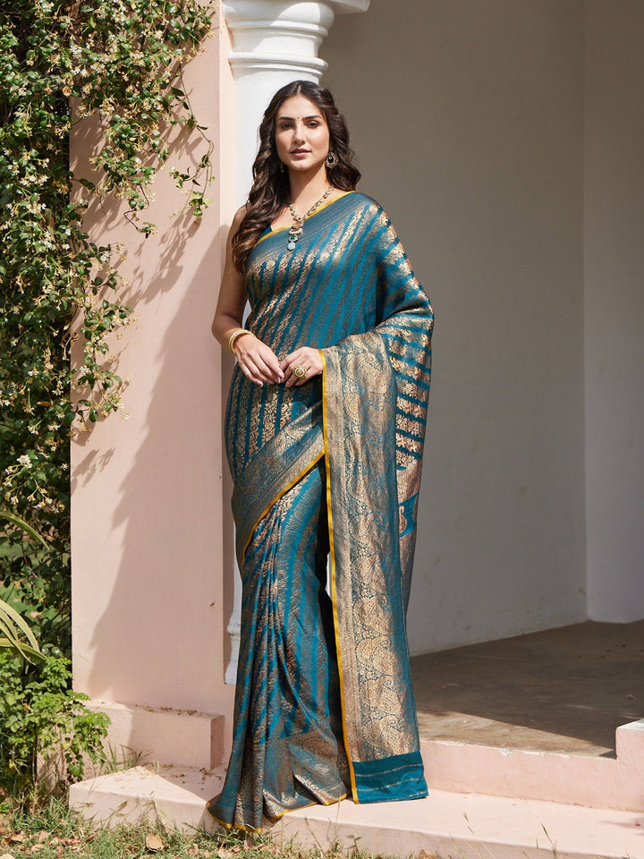 Antique Jaal Crepe Plain Saree