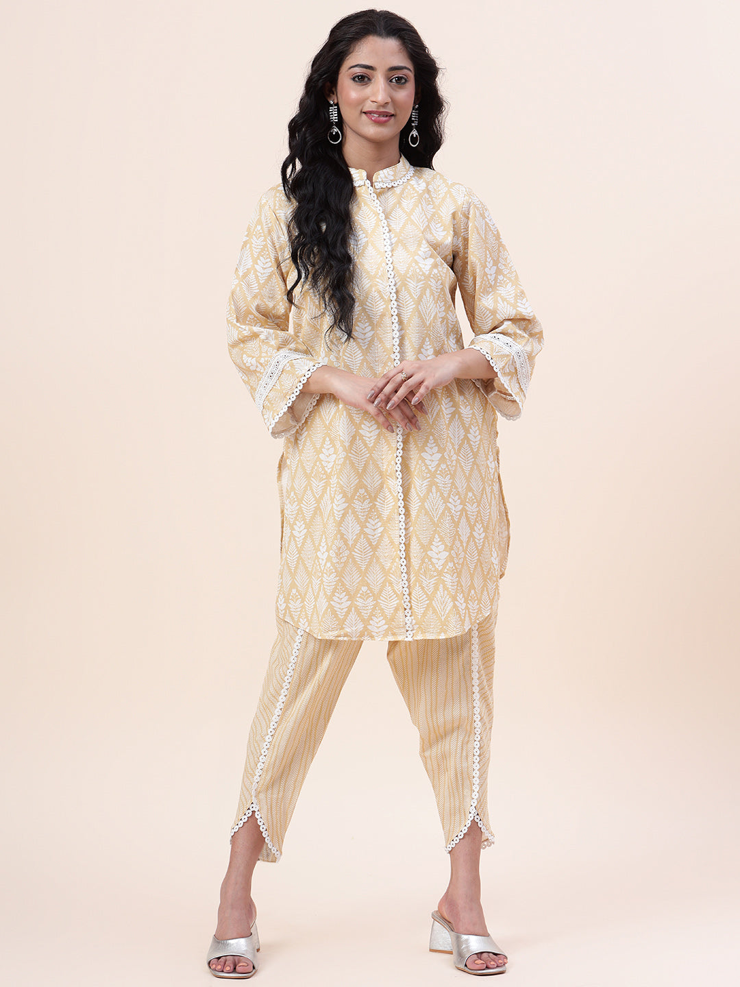 Printed Cotton Kurti With Dhoti Pants