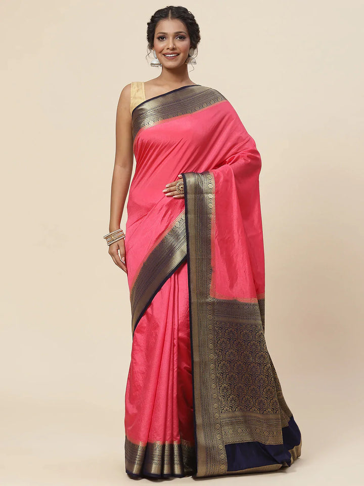 Zari Jaal Handloom Woven Saree