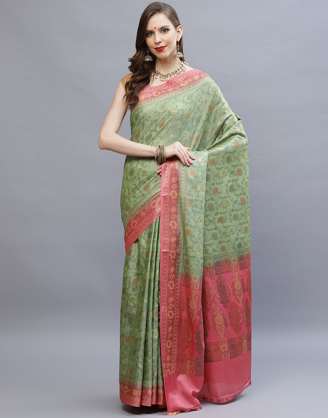 Resham Jaal Tussar Woven Saree