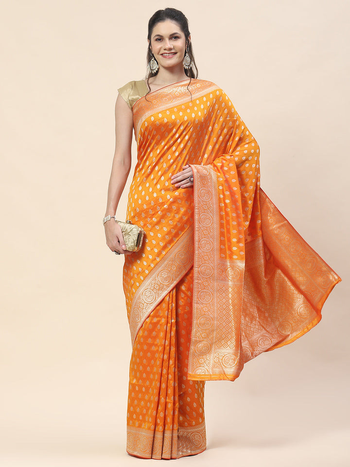 Zari Booti Woven Art Silk Banarsi Saree