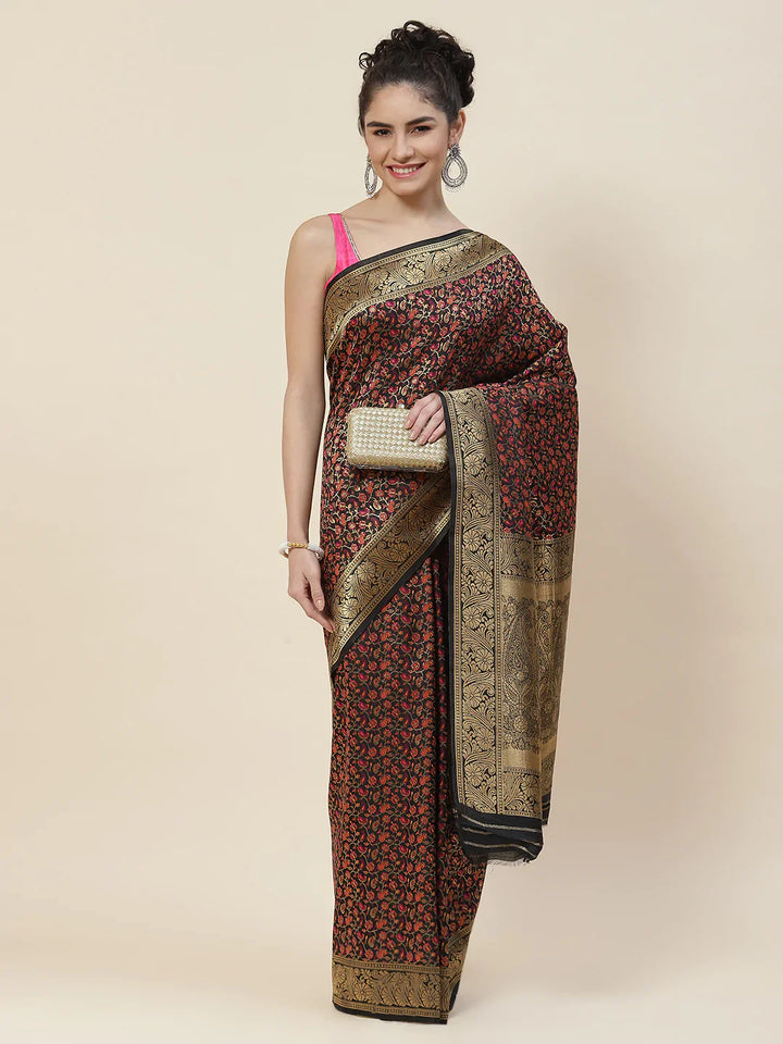 Zari Jaal Handloom Woven Saree