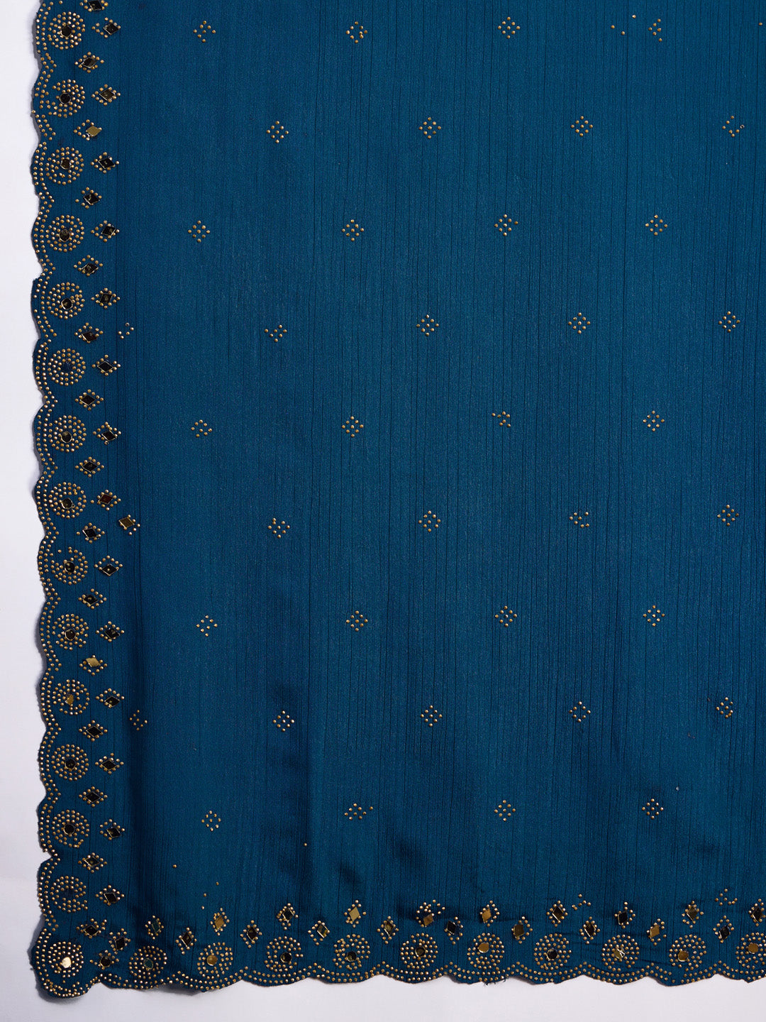 Embroidered Chinon Saree