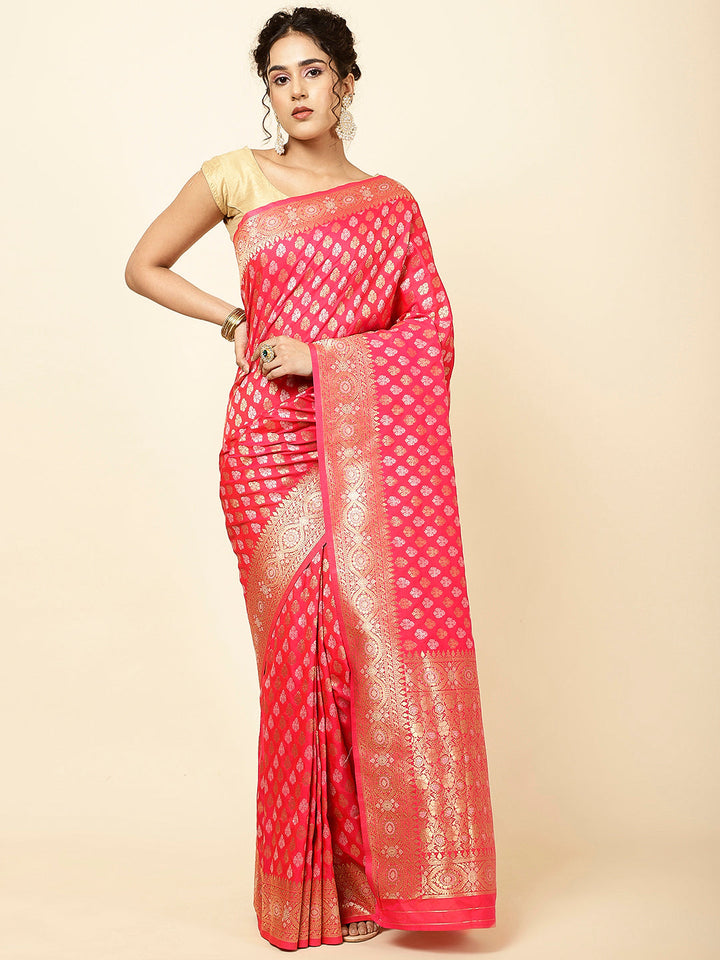Zari Booti Woven Banarsi Saree