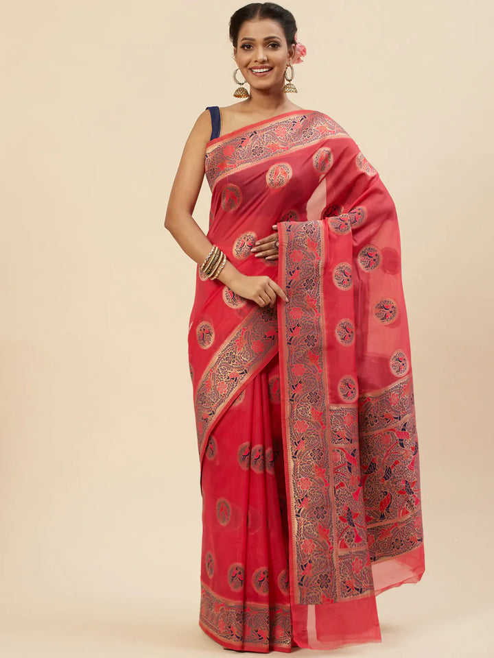 Zari Booti Handloom Woven Saree