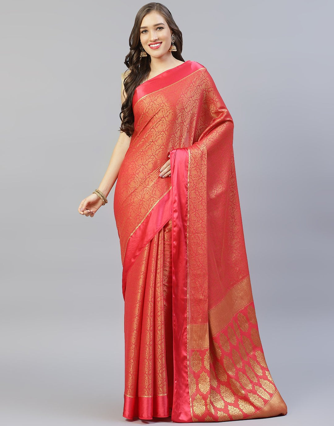 Art Georgette Saree With Beautiful Zari Jaal Weaves