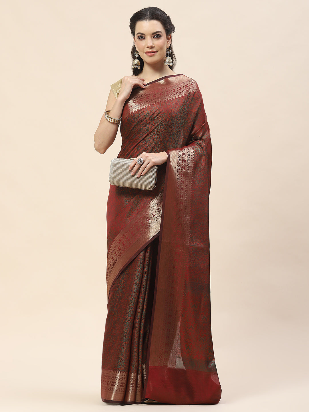 Zari Border Woven Cotton Saree