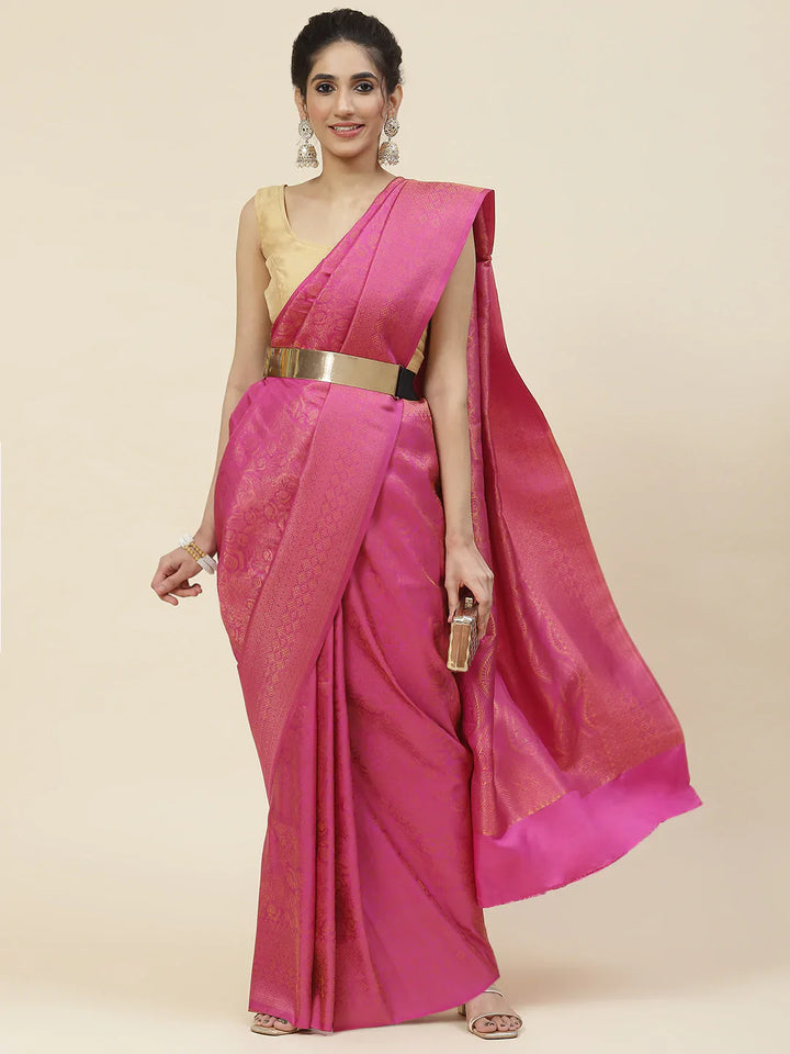 Zari Jaal Handloom Woven Saree