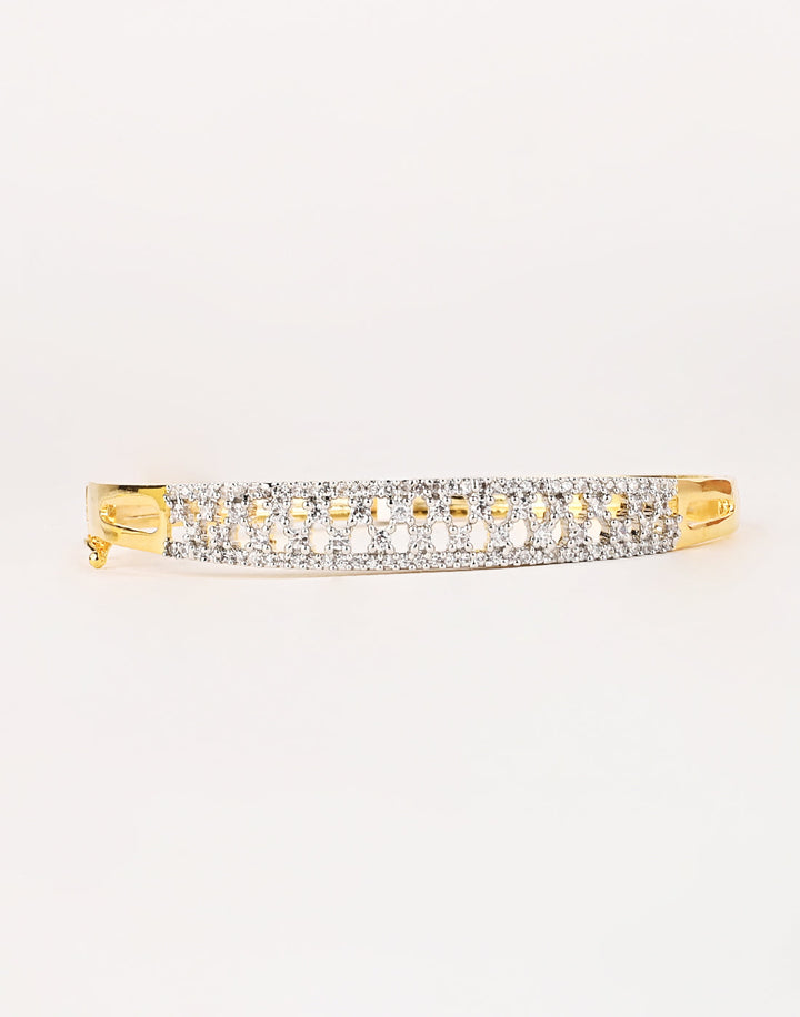 Gold Plated Bracelet Embellished With Diamond Stone