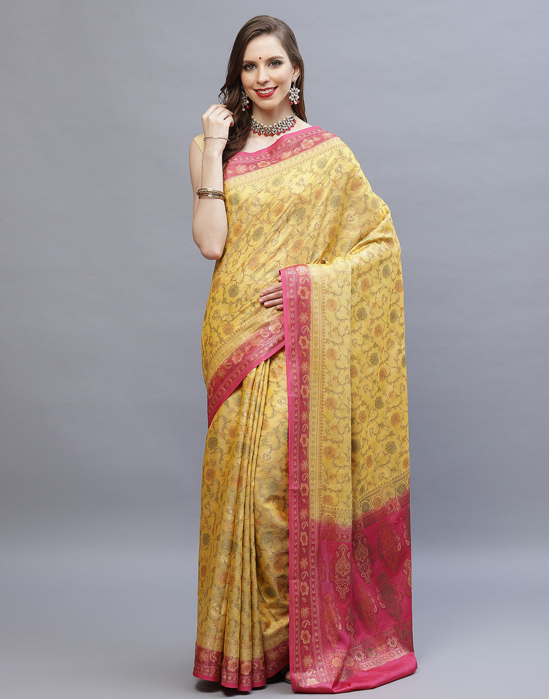 Resham Jaal Tussar Woven Saree