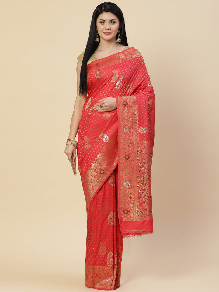 Zari Booti Handloom Woven Saree