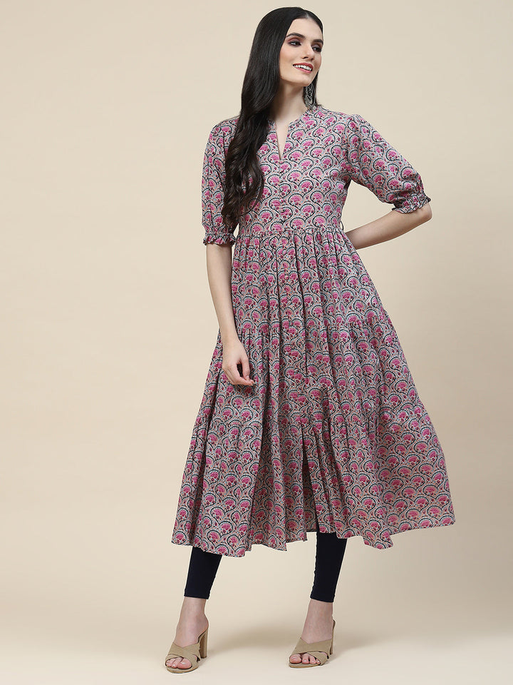 Floral Printed Cotton Kurta