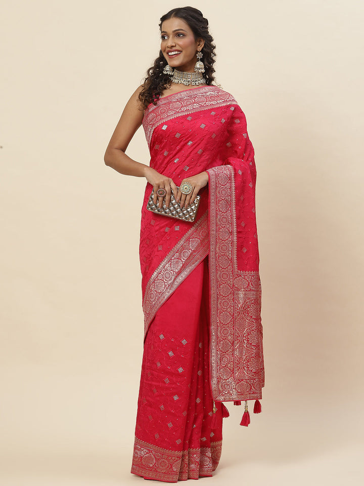Embroidered Art Handloom Saree