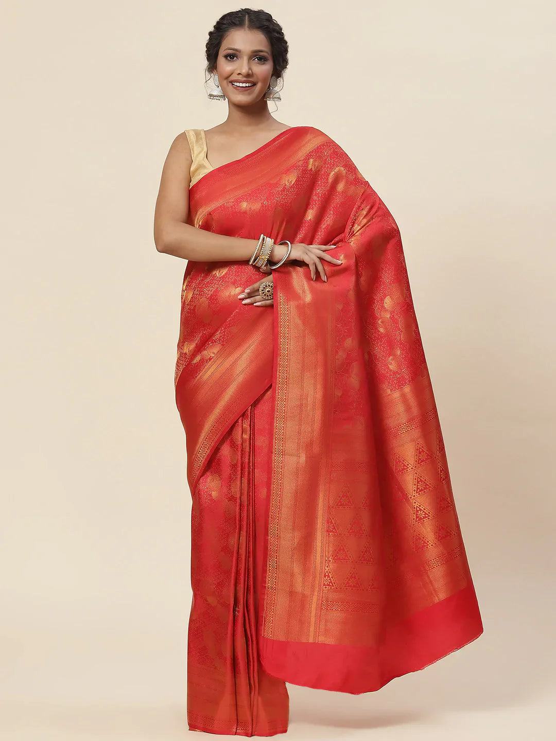 Zari Jaal Handloom Woven Saree