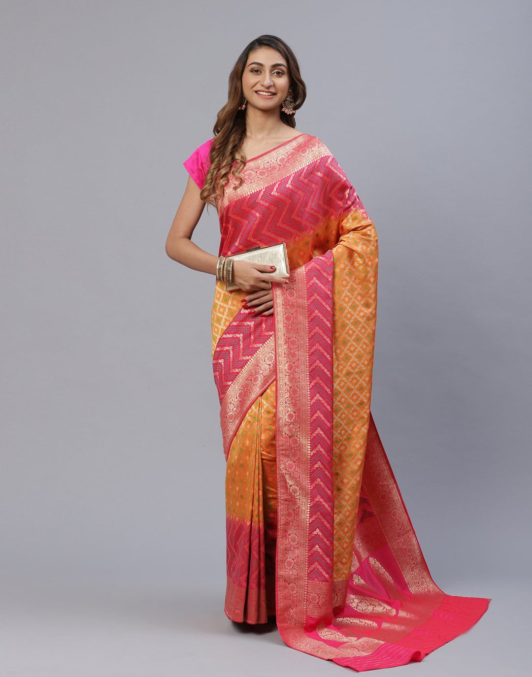 Woven Banarasi Zari Jaal Saree