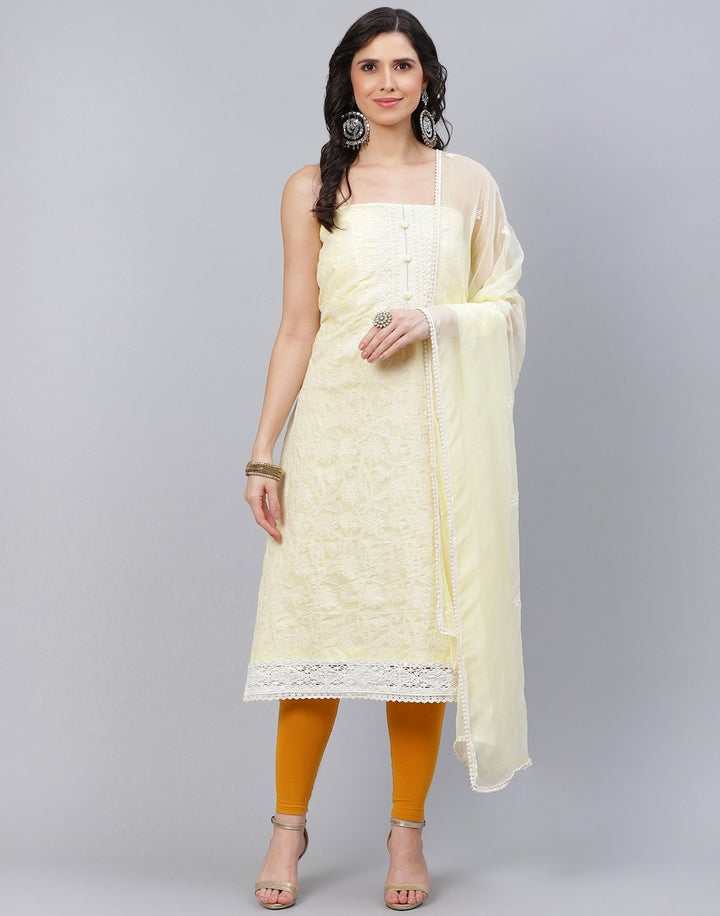 Cotton Embroidered Suit Piece