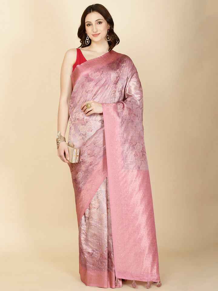 Floral Printed Handloom Saree