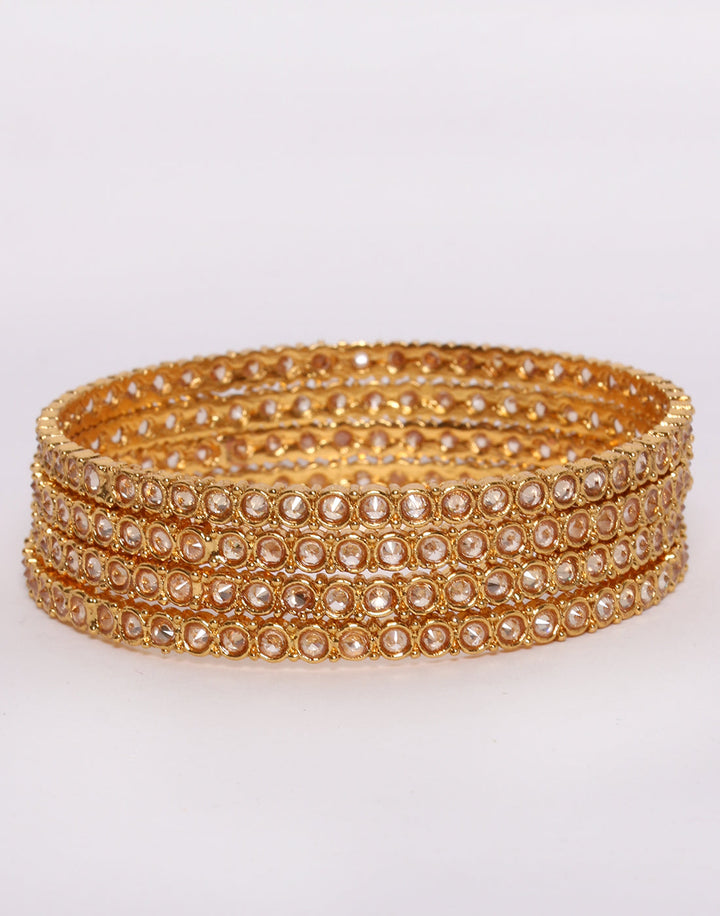 Elegant Gold Toned Bangle Set