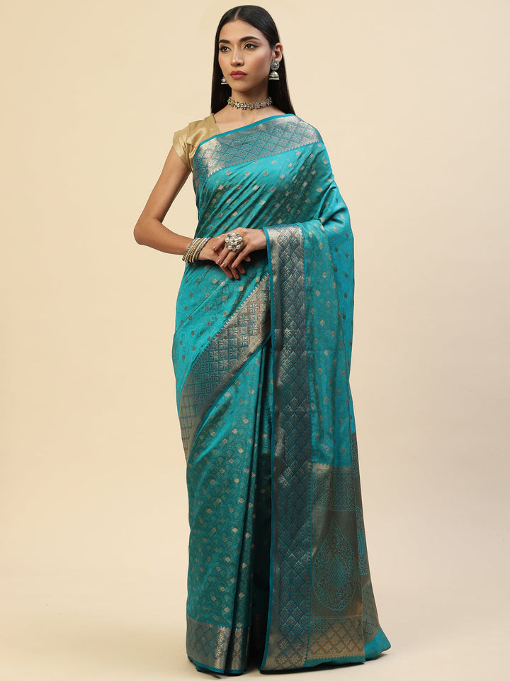 Zari Border Booti Handloom Woven Saree