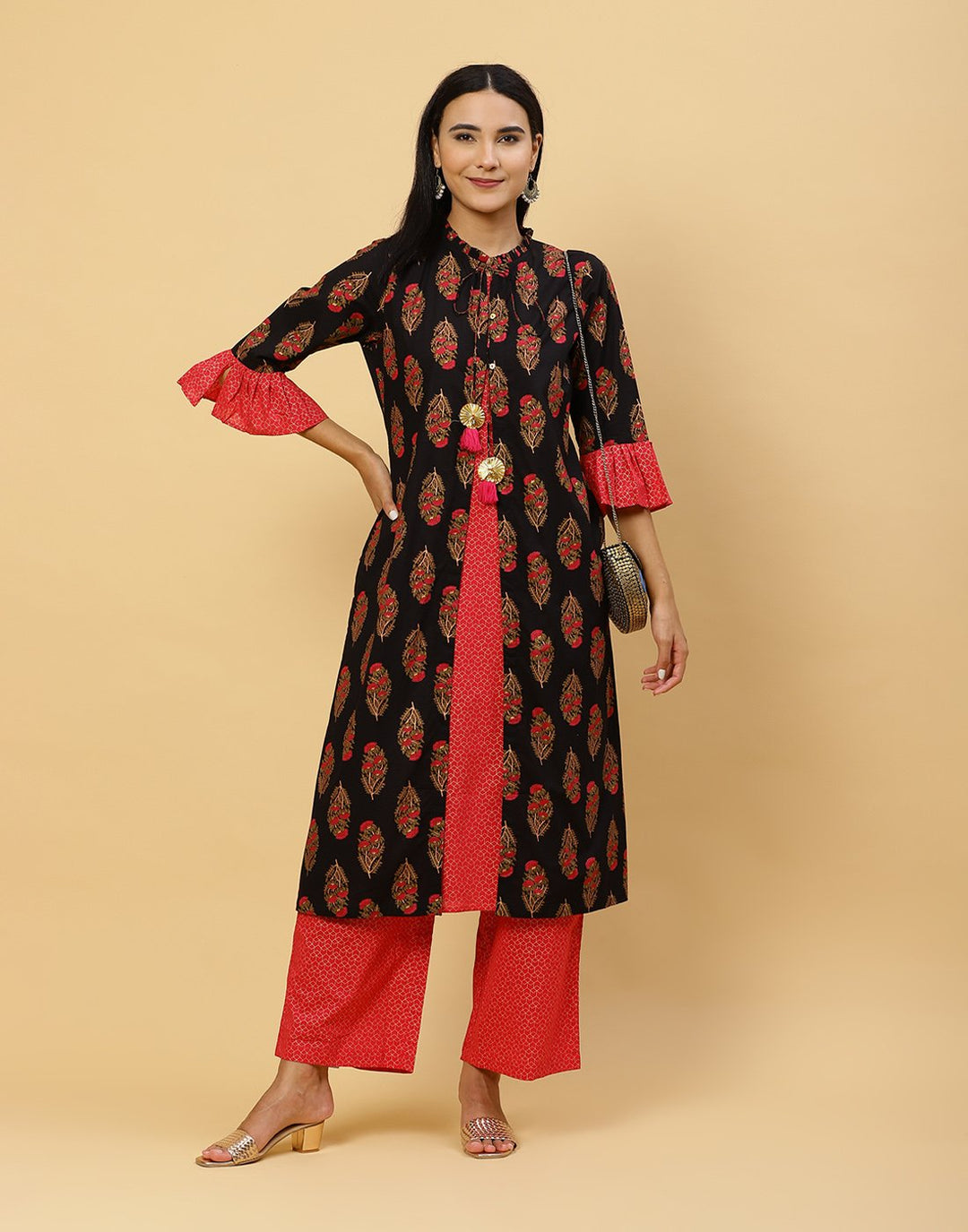 Printed Cotton Kurti With Pant