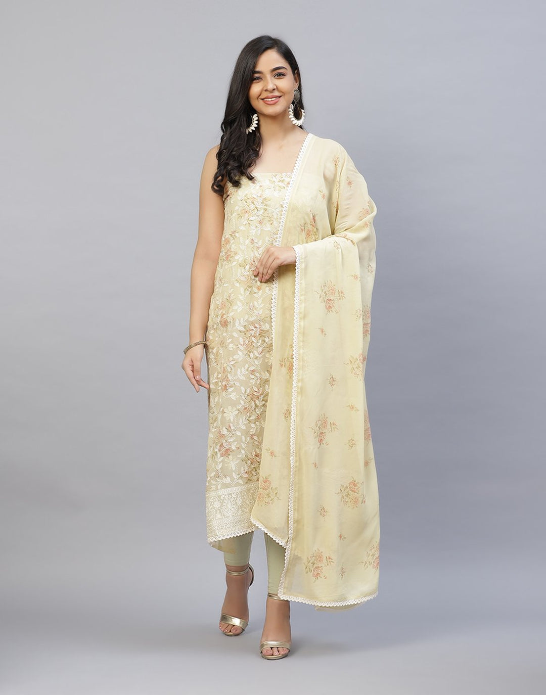 Embroidered Art Georgette Suit Piece