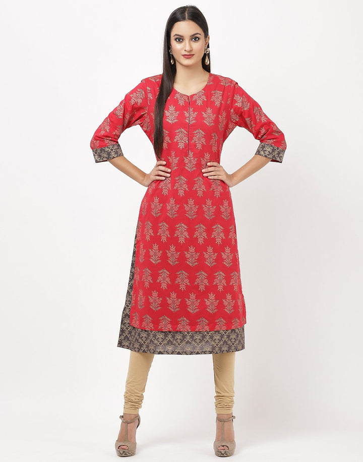 Red Cotton Kurti