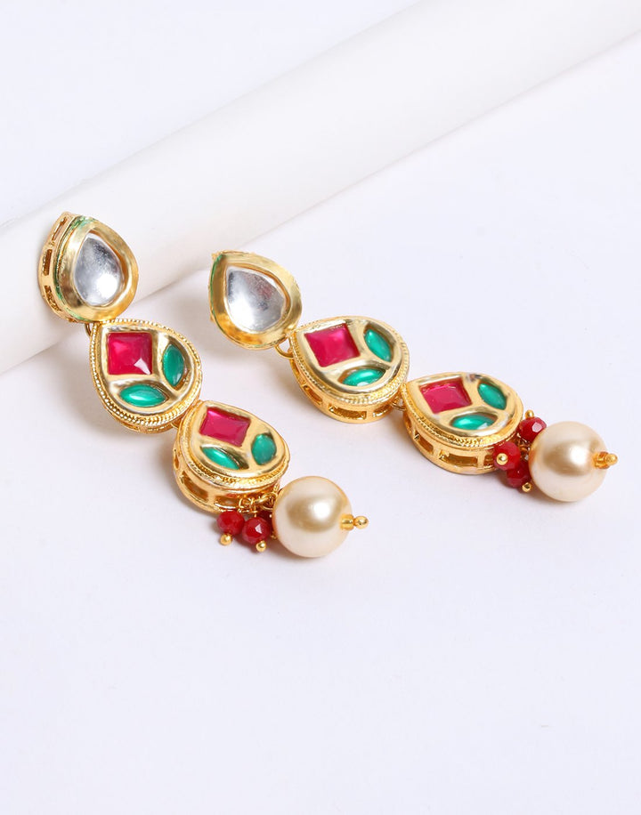 Beautiful Gold Plated Kundan Earrings