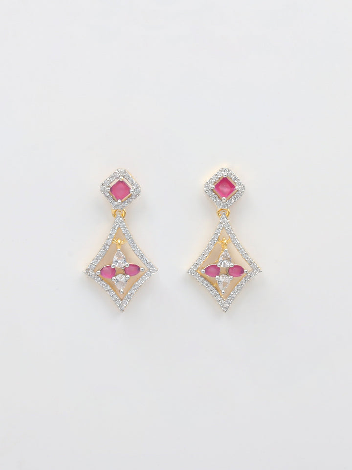 White Stones Drop &amp; Danglers Earrings