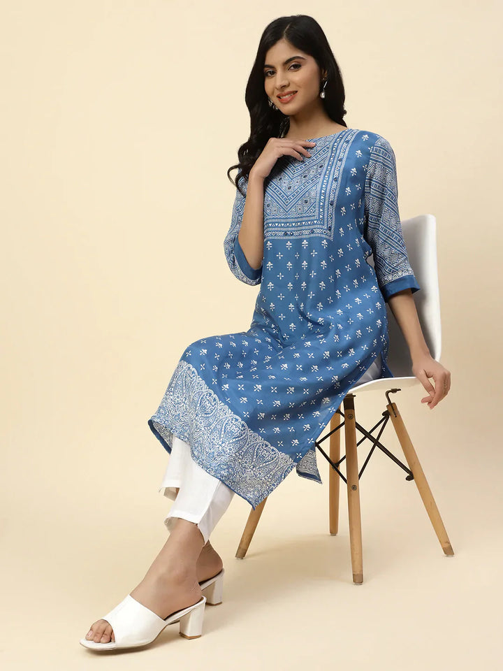 Printed Muslin Kurta