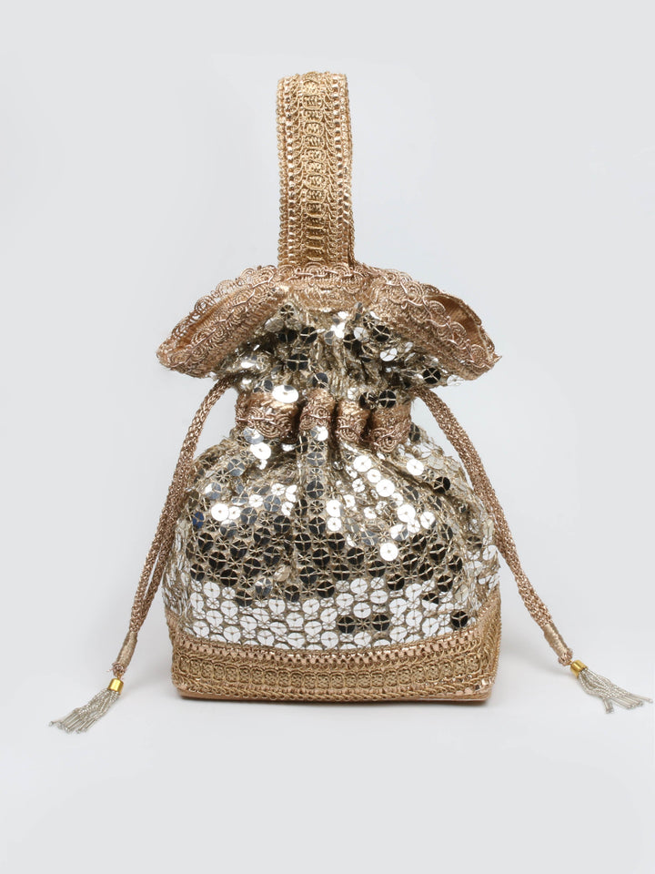 Golden Sequin Potli Bag