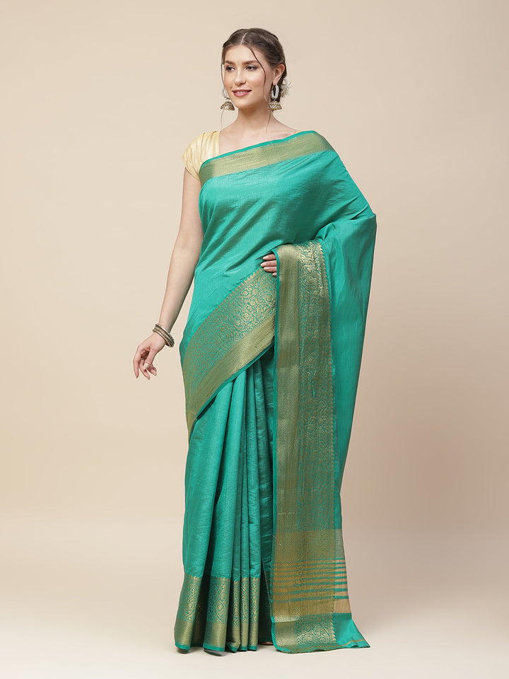 Zari Border Woven Art Handloom Saree