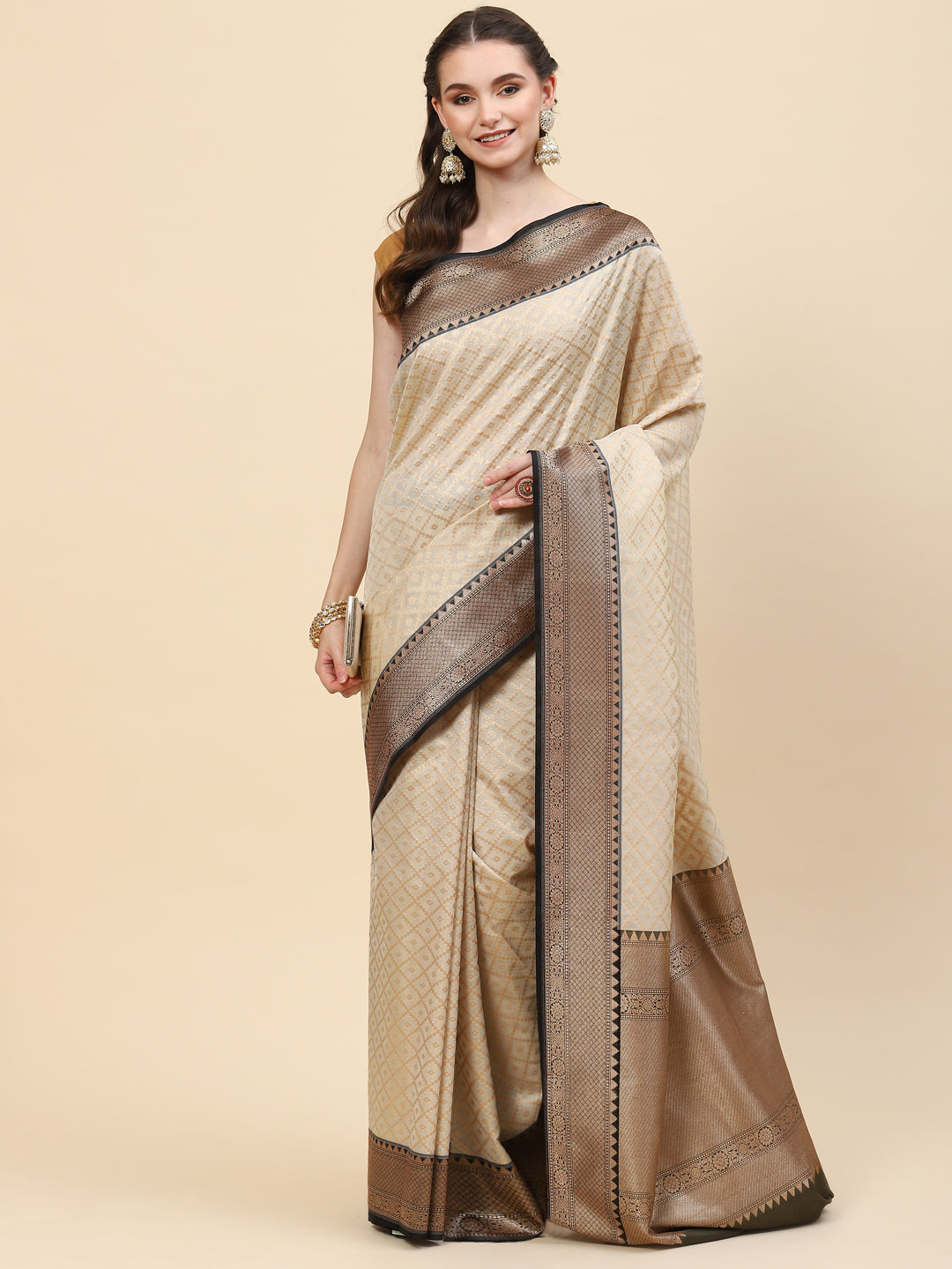 Zari Jaal Cotton Woven Saree