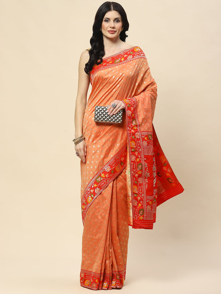 Zari Booti Woven Art Silk Banarsi Saree