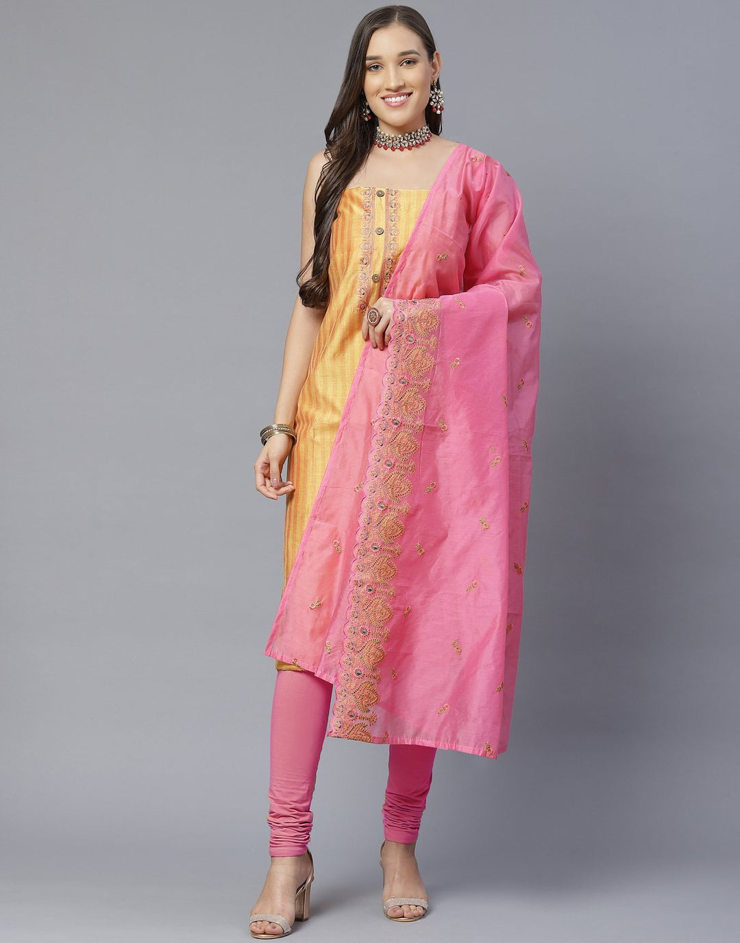 Chanderi Suit Set