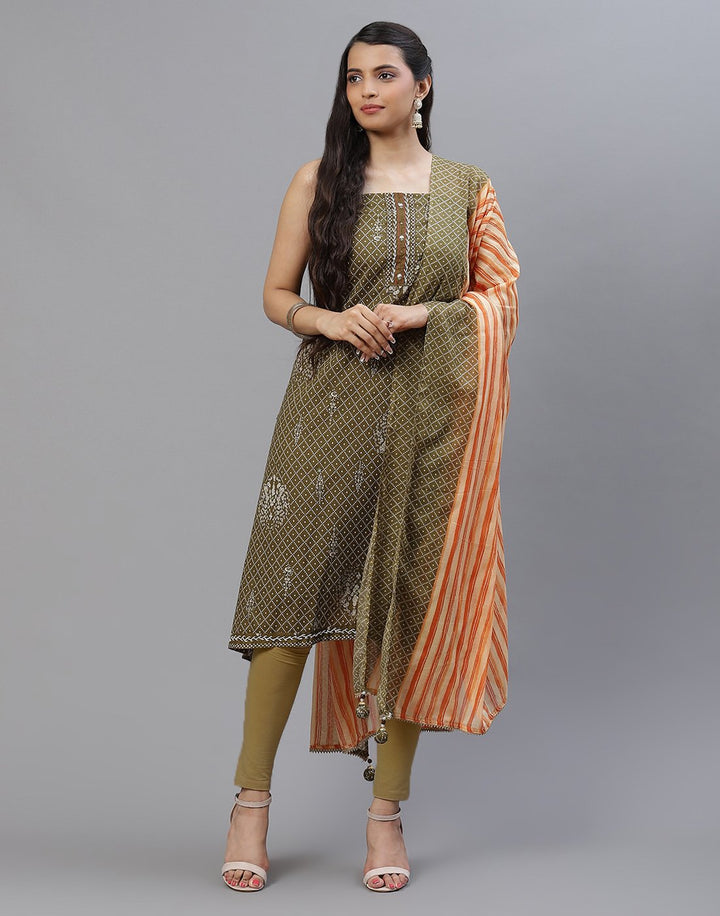 Cotton Embroidered Suit piece