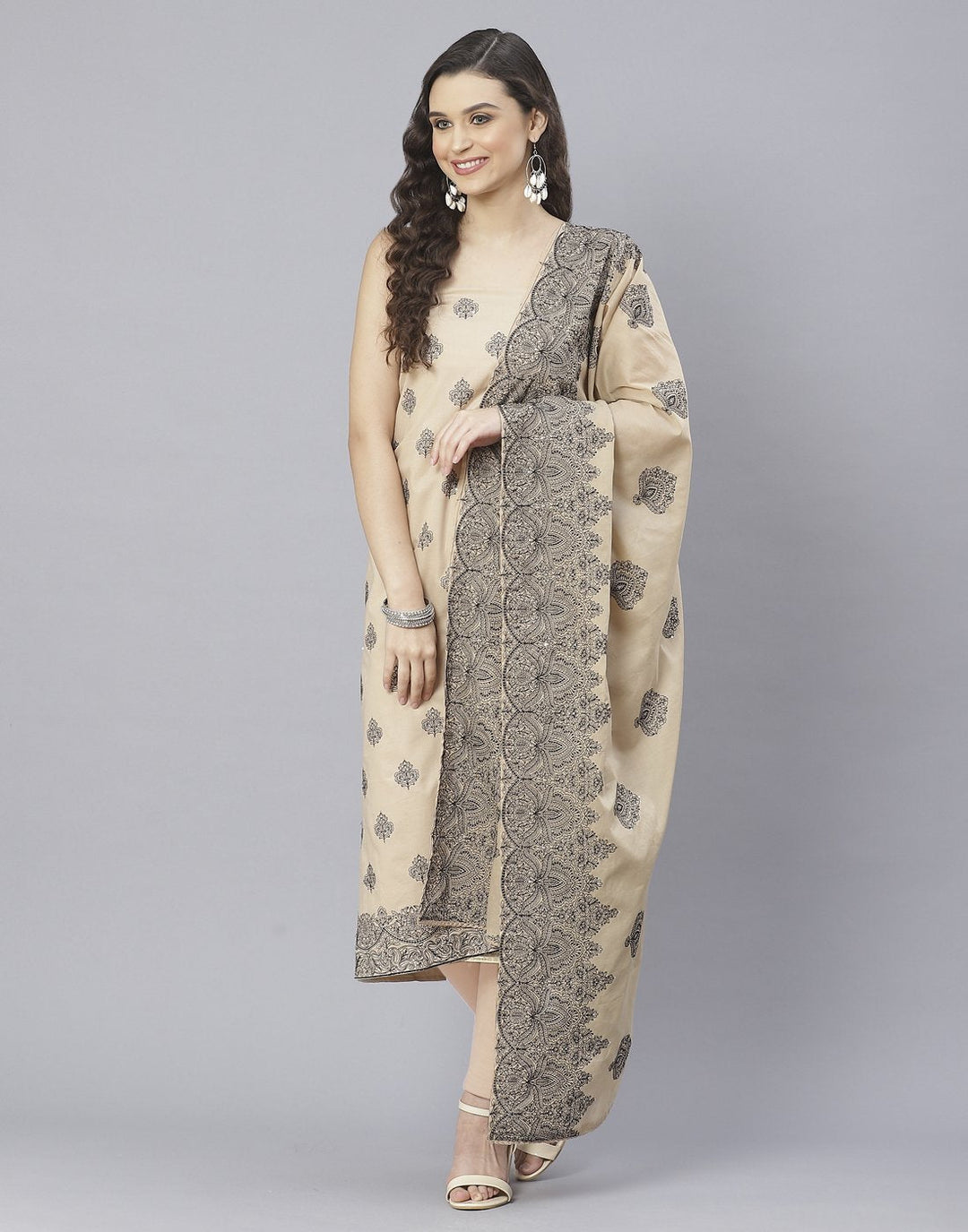 Cotton Embroidered Suit Set