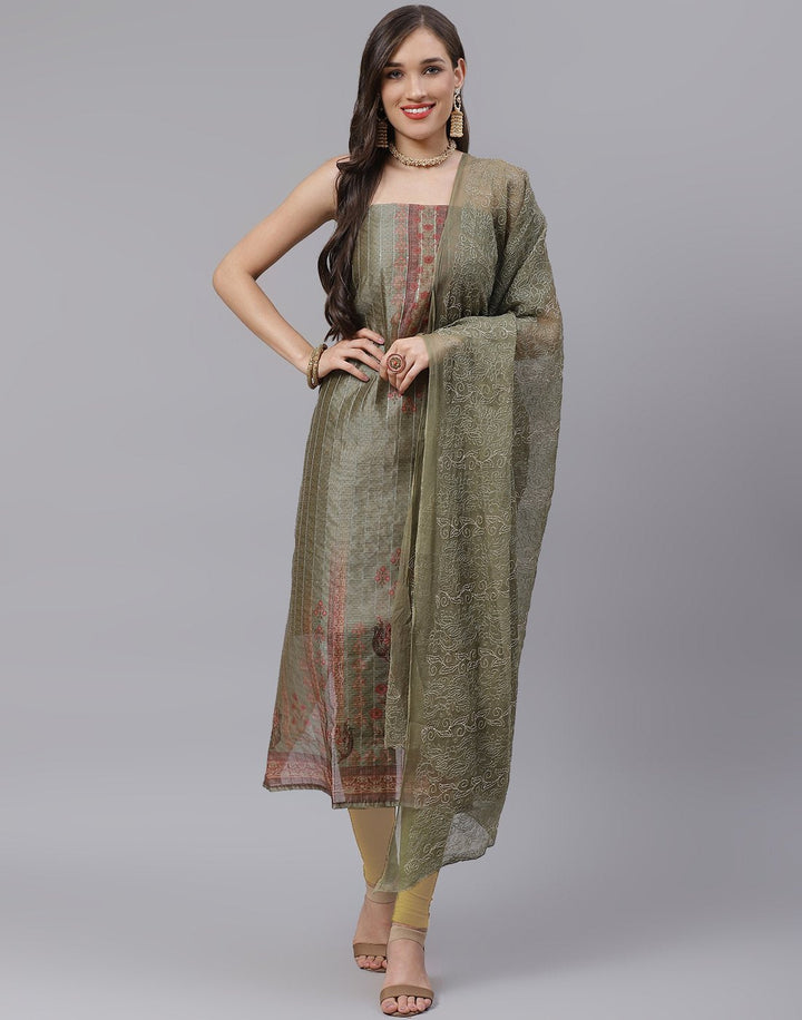Chanderi Embroidered Suit Piece