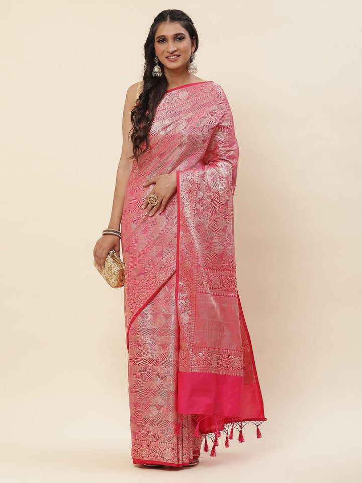 Zari Jaal Woven Banarsi Saree