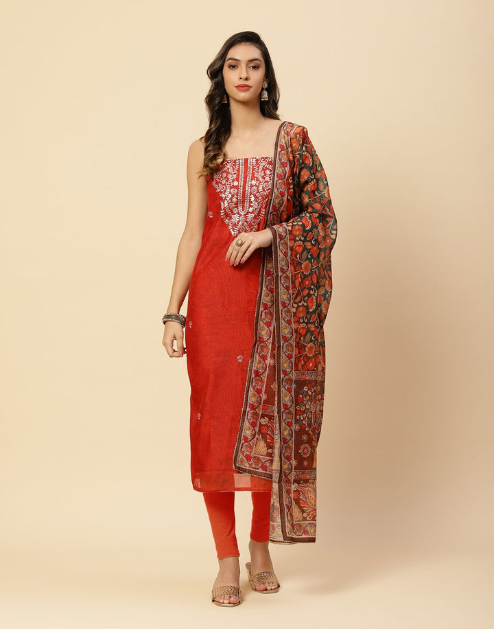Printed Chanderi Suit Piece