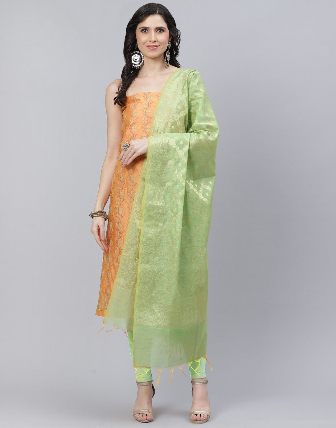 Chanderi Embroidered Suit piece