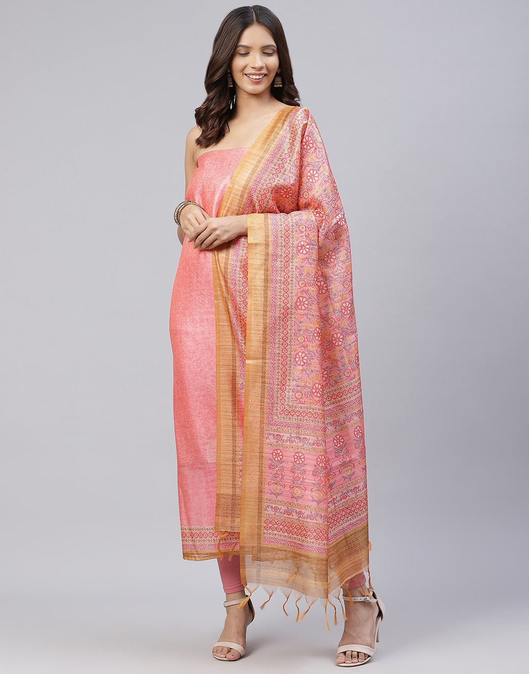 Chanderi Printed Suit Piece